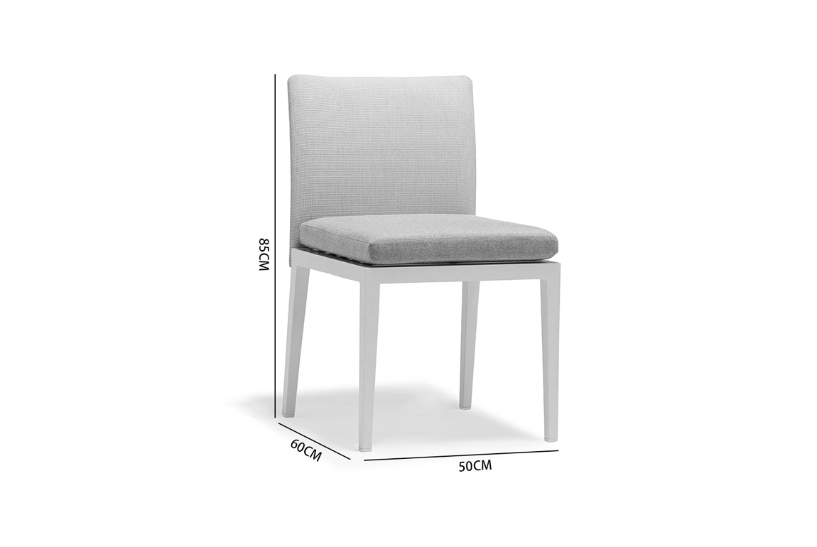 Welcome dining chair without armrest