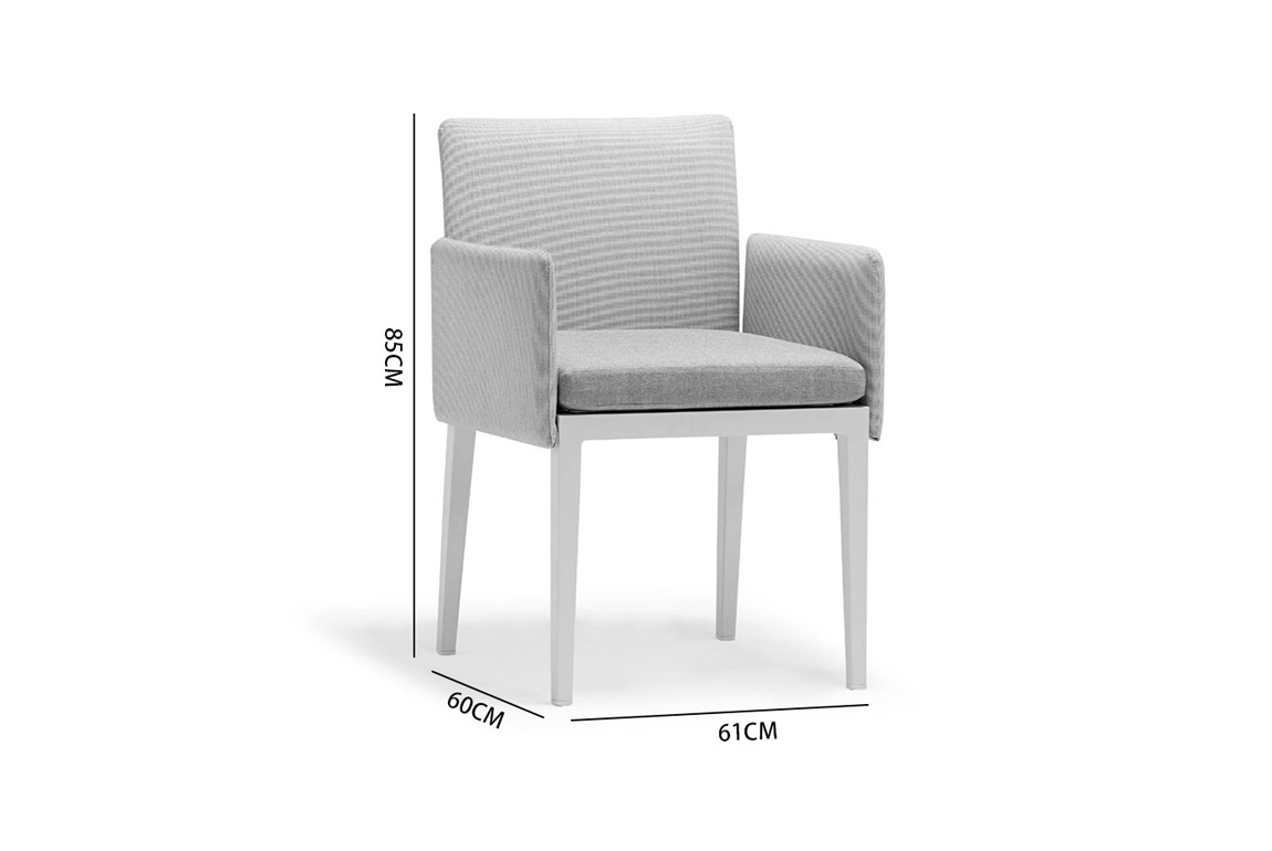Welcome dining chair with armrest