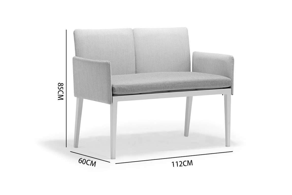 Welcome double dining chair with armrest